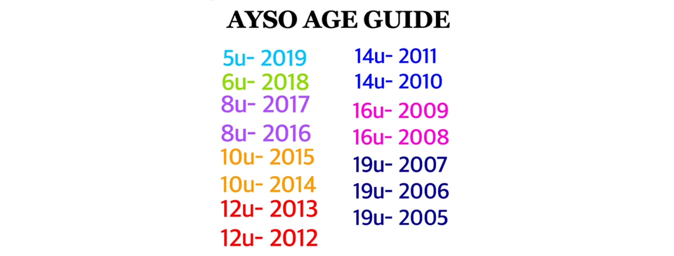 2023 Age guide